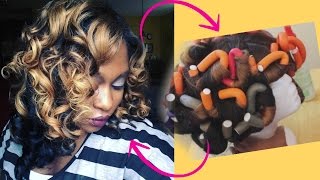 How To Curl A Two Tone Human Hair Wig Using Flexi Rods