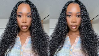 Super Realistic Curly V-Part Wig Install Ft. Unice Hair No Wigs, No Weaves