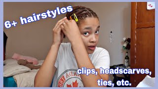 Short Knotless Braids Hairstyles (Headscarves, Ribbons, Clips, Etc.) *Type 4 Natural Hair*