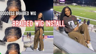 Watch Me Review And Install This Goddess Braided Wig From Eminadohair| Antoniah