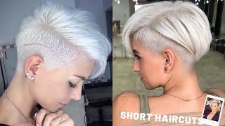 Watch Her Go From Long Hair To A Pixie Undercut.....