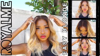 The Easiest Blonde Wig! No Glue No Sewing! Ft. Royalme