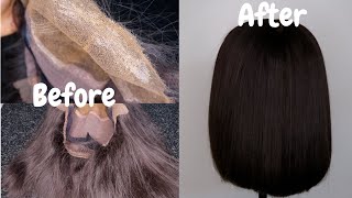 How To: Revive Old, Matted, Tangled Human Hair Wig To Brand New! | Silicon Mix Wig Transformation