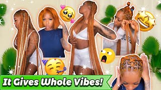 Tutorial How To Knotless Box Braids? Ombre Ginger Color Criss Cross Braids Ft #Ulahair