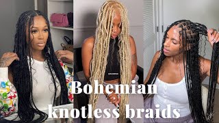 Bohemian Knotless Braids | Bohemian Knotless Braids Hairstyles