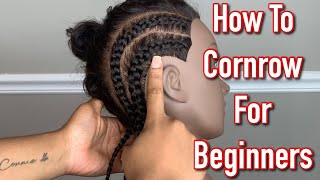 How To Cornrow Braids To Scalp | Beginner Friendly | Cornrow Tutorial