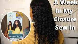 A Week In My Closure Sew In | Daily Routine, Straight To Curly, Products Used