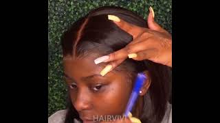 Ready To Go Bob Wig!  Lazy 5-Minute Lace Wig Install !! | Hairvivi Lace Frontal Wig #Shorts