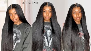 Kinky Straight Wig That Looks Just Like My Natural Hair | Kinky Straight Lace Front Wig | Vshow Hair