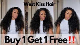 *Must Have *Lace Where?!  Curly Wave 13X4 Hd Lace Wig | Ft. West Kiss  Hairbuy 1 Get 1 Free