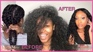 How To:  Braid Down Long & Thick Hair For Wigs ( Quick & Easy Way) | Upretty Hair