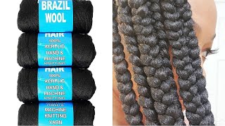 Yarn Box Braids | Knotless | Brazilian Wool Yarn