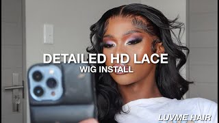 Detailed Invisible Hd Lace Wig Installation| Ft Luvmehair