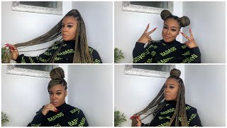 8 Easy Ways To Style Buttlength Knotless Braids! (No Bobby Pins/No Rubber Bands)