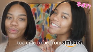 10 Inch Bob Virgin Hair Wig From Amazon? What !?Amazing And Affordable Wig!