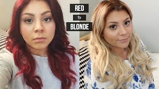 How To | Red Hair To Blonde | How I Removed My Stubborn Red Color