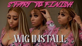 Weekly Wig Install !! Perfect Blonde Highlight Wig Tutorial  Ft Wiggins Hair