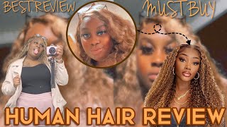 Amazon Human Hair Review | Honey Blonde Deep Wave Human Hair