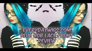 Everydaywigs.Com Blue Bob Wig Review | Lace Front Wigs | Emily Boo