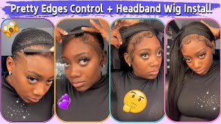 The Most Protective Headband Wig? Edges Control +Wig  Install | Kinky Straight Hairstyle #Elfinhair