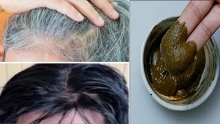 Gray Hair Turn To Black Hair Naturally Permanently In 4 Minutes // White Hair Natural Dye With Tea