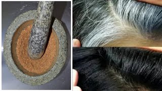 Gray Hair  Black Hair Naturally Permanently In 1 Hour ! Gray Hair Natural Dye With Cinnamon Coffee
