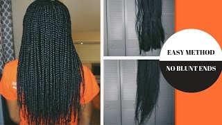 How To Feather / Taper Ends Of Braiding Hair
