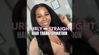 Curlystraight Hair Transformation Check Out The Full Tutorial/Review On My Channel