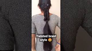 Twisted Braid Style #Shorts #Hairstyle #Trending #Longhair