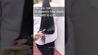 How To Trim Your Own Hair At Home | Longhair Trimming | Hair Transformation | #Shorts #Trending