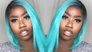 $28 Turquoise Lace Front Bob Wig | New Born Free Magic Lace Front Wig - Mlc174 Review | Divatress