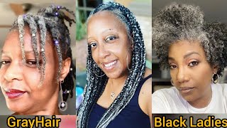 New Stylish Looks For Gray Hair/Silver Hair)Salt And Pepper Hair Styles