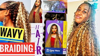 Deep Wave Curly Hair Extension Tutorial|| Curly Braiding Hair  For Black Women