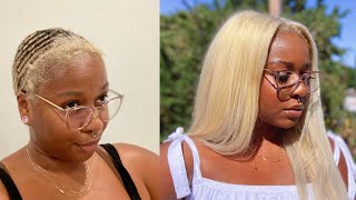   Blonde Kinky Straight Wig | Watch Me Slay My Ash Blonde Lace Closure Wig Install  Soraya Themoon