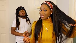 He Wants To Make Things Work Ft. Divaswigs Glueless U-Part Wig (Easiest Install Ever)