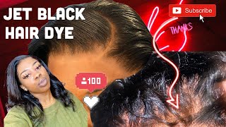 Detailed Jet Black Wig Dye | Toothbrush Method | Bleach Knots |No Mistakes | Full Lace Wig -Amazon