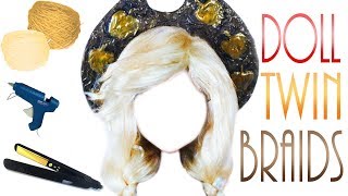 Twin Braid Yarn Doll Wig [ Applejack Mlp Ooak ]