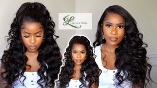 Easy Kinky Straight Wig Install | Big Flexi Rod Curls That Will Last For Days In Summer|Lamourhairs