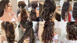 Curly Hair Styles For Wedding||Wedding Special Hair Styles Ideas For Girls||Curly Hair Styles