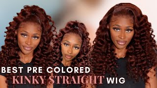 Best Affordable Wig  | *Must Have* Kinky Straight Reddish Brown Lace Front Wig | Nadula Hair