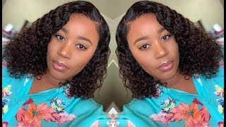 Grown & Sexy Vibes | Asymmetrical Curly Bob Lace Front Wig I Hayqueencrowns