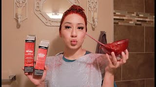 Dying My Hair Red (No Bleach) | L'Oreal Hicolor "Intense Red" & "Red"