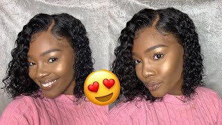 Summer Wet Look Curly Bob Ft. Celie Hair Best Affordable Lace Front Wig
