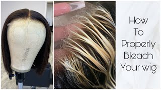 How To Bleach And Add Highlights To Your Wig | Level 9 And 10