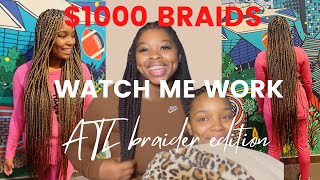$1K Extra Long And Small Knotless Braids- The Most Money I Ever Made