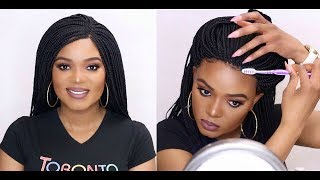 Omg! Issa Wig!! Realistic Box Braid Wig For Less Ft. Anne Elise Real Hair | Omabelletv