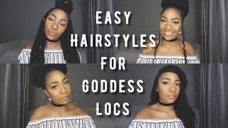 How To: Easy Hairstyles For Goddess Locs | Ashley Smith Tv