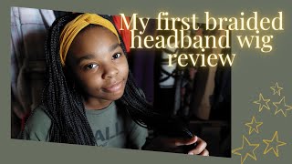 My 1St Braided Headband Wig +  Review| Amazon Braided Wig #Headbandwigreview #Headbandwig