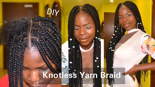 How-To: Yarn Knotless Box Braids Using Pre-Parting Method  | Protective Birthday Braids
