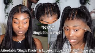 New Affordable *Single Knots* & Layered Edge Melt Skin Lace Wig|Beginner Friendly Ft.Xrsbeautyhair